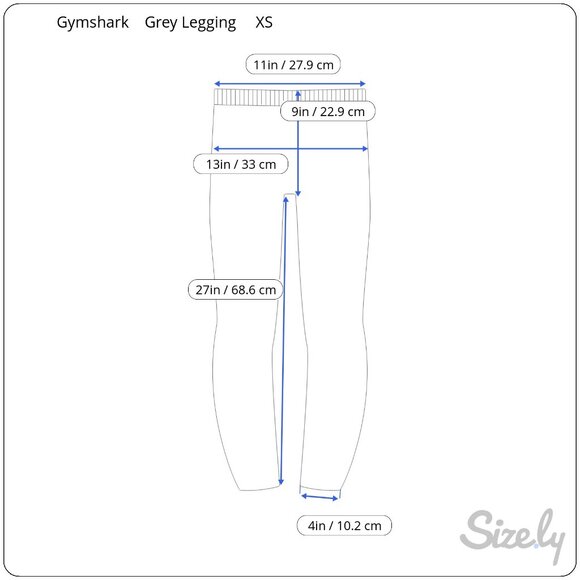 Gymshark Seamless Booty Boost Leggings Womens Gray Athleisure *No Tag 22" Waist - Picture 7 of 7